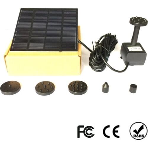 1.5W Solar Garden Fountain Pump Solar Garden Fountains Waterfalls Power Solar Bird Fountain Powered Water Pump Birdbath Fountain