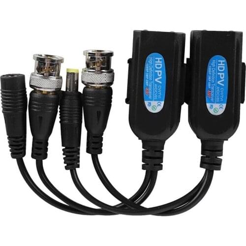 1 Pairs CCTV Coax BNC Video Power Balun Transceiver To CAT5e 6 RJ45 Connector