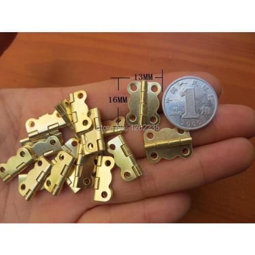 16*13mm mini aureate small hinges Wooden parts wholesale
