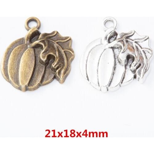 35 pieces of retro metal zinc alloy pumpkin Pendant for DIY handmade jewelry necklace making 8130