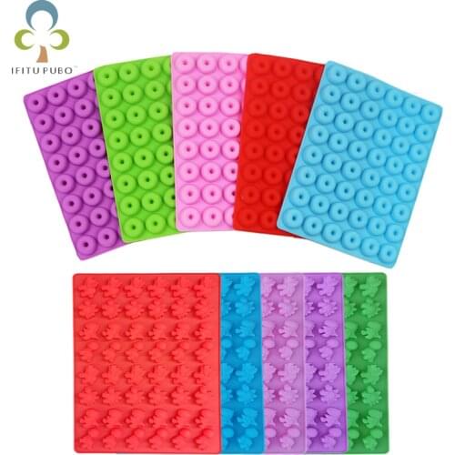 48 Even DIY Cute Dinosaur Mini Donut Silicone Gummy Cake Molds Chocolate Mold Ice tray Foudant Mould Cake Baking Mold YJN