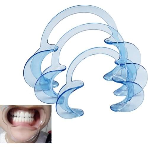 6pcs Dental C-shape lip Cheek Retractor Plastic Mouth Opener Orthodontic Tool Oral Clean teeth whitening Dentist Materials