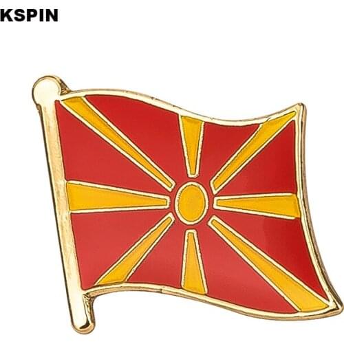Macedonia flag pin lapel pin badge 10pcs a lot Brooch Icons KS-0116
