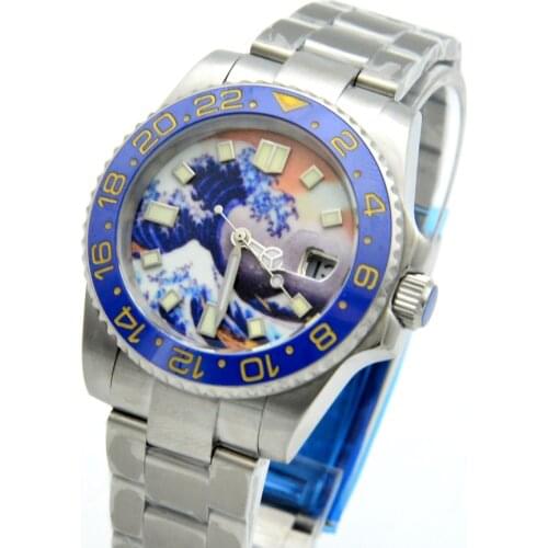 Yacht Luxury yacht model super luminous Kanagawa surf dial mens automatic watch mechanical 2813 movement automatic winding