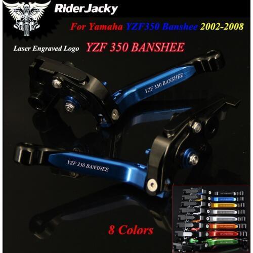 For Yamaha YZF350 YZF 350 Banshee 2002-2008 2005 2006 2007 Blue+Black Motorcycle Accessories CNC Adjustable Brake Clutch Lever
