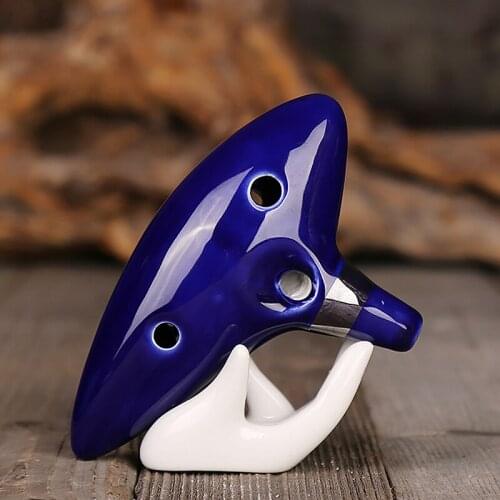 12 Blue Hole Ceramic Alto Musical Ocarina The Legend Of Ocarina Blue Inspired Beginner Accessories 2021 New Flute Instrument