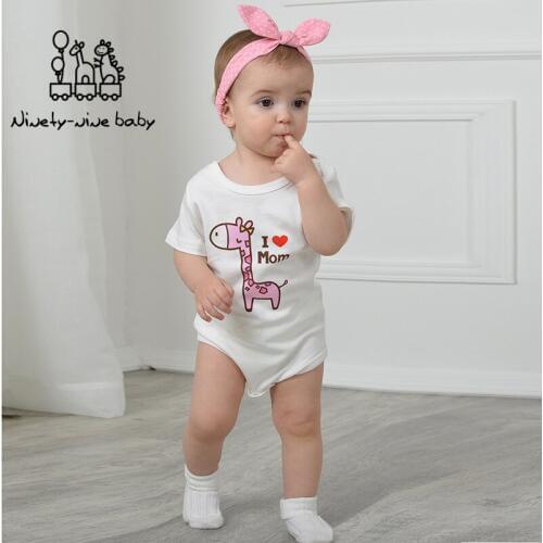 Baby Rompers Summer Baby Clothing Set 100% Cotton Cartoon Romper Infant Newborn Baby Boy and Girl Clothes Overall Jumpsuit