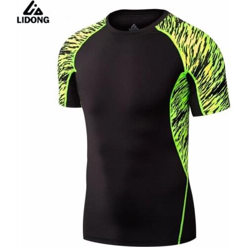 Compression Shirt Camouflage Crossfit Shirt Fitness Mens Short Sleeve Tights Bodybuilding T-Shirt Tops Brand Clothes Mal