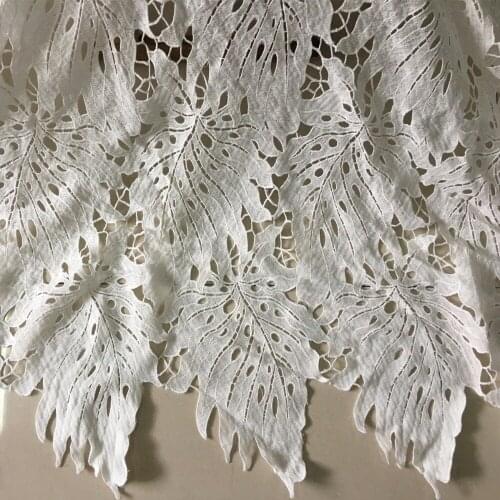 5y Nigerian French Lace Fabrics 2018 Water Soluble Milk Silk Lace Fabric High Quality African Cord Lace Fabric For Wedding Dress