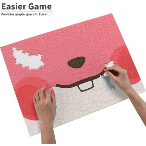 Villager Mask Jigsaw Puzzle Game Wooden Toys Assembling Picture Games Toys Kawaii Acnh C Ng Cute Pink Pastel Animal Gamer