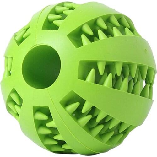 Dog Toy Ball Nontoxic Bite Resistant Toy Ball for Pet Dogs Dog Pet Food Treat Feeder Chew Tooth Cleaning Ball IQ Training Toy B