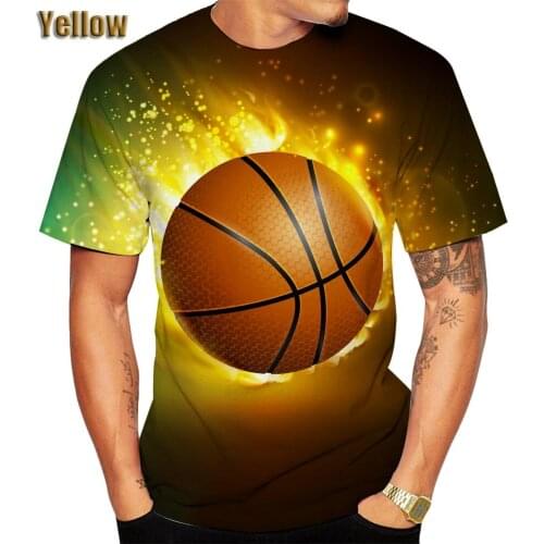 New Listing Men/Women 3D T-shirts Basketball Printed Love Basketball-fire Creative Sport Style Summer Casual Short Sleeve Tees