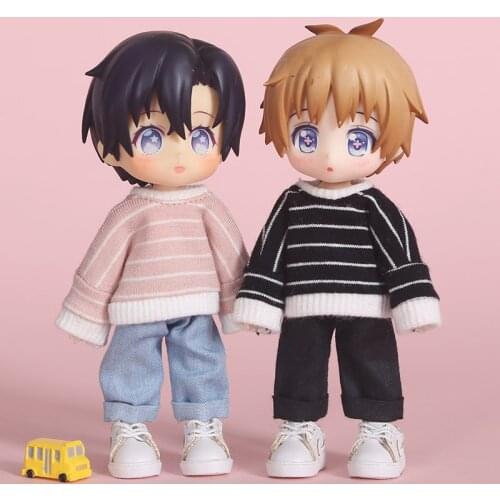 Ob11 doll jeans for obitsu 11 baby accessories clothing denim shorts Wide-legged pants Doll clothes birthday present