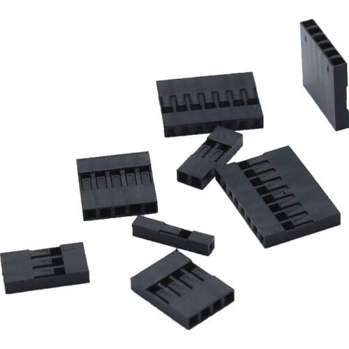 50PCS Dupont Plastic Shell 1Pin 2Pin 3Pin 4Pin 5Pin 6Pin 7Pin 8pin 9pin 10pin 2.54mm Dupont Connector 1P/2P/3P/4P/5P/6P/7P/8P/9P