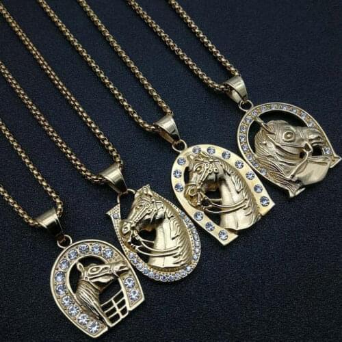 Stainless steel pendant Horse head pendant Zodiac Horse Head Pendant