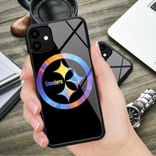 For iPhone12Mini Phone Case Rubber for iPhone 12 11 Pro Max XS 8 7 6 6S Plus X 5S SE 2020 XR 12Mini Steelers case