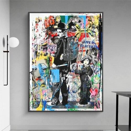 Modern Graffiti Art Canvas Posters and Prints Street Art Pictures Canvas Paintings on The Wall for Modern Home Room Cuadros