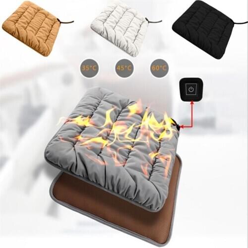 Winter Electric Heating Cushion USB Chair Keep Warm Car Home Office Universal Pet Cat Dog Quick Heated Seat Pad for Women Men