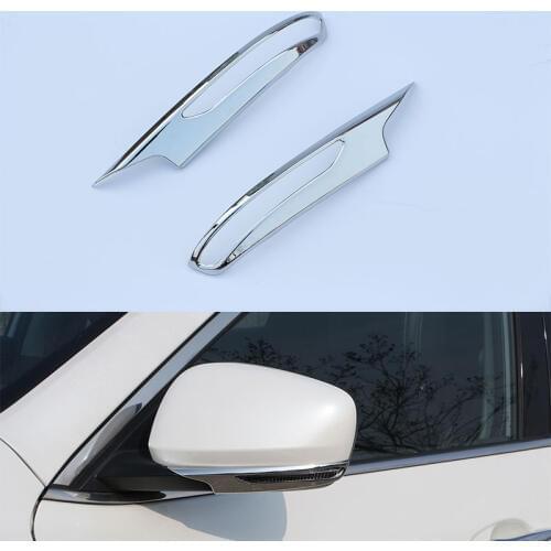 1 PAIR GLOSSY CHROME Car Rearview Rear View Mirror Decoration Trim Stickers for Renault Koleos Samsung QM6 2017 2018 Accessory