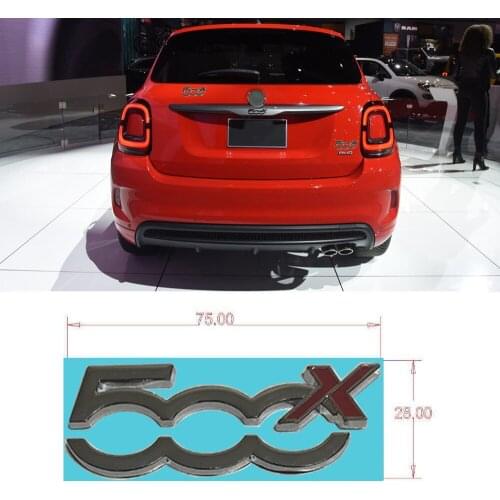 1PCS Car Styling 3D 500X Metal Stickers Emblem Badge Decals Auto For Fiat 500 500x 500l Decoration Sticker