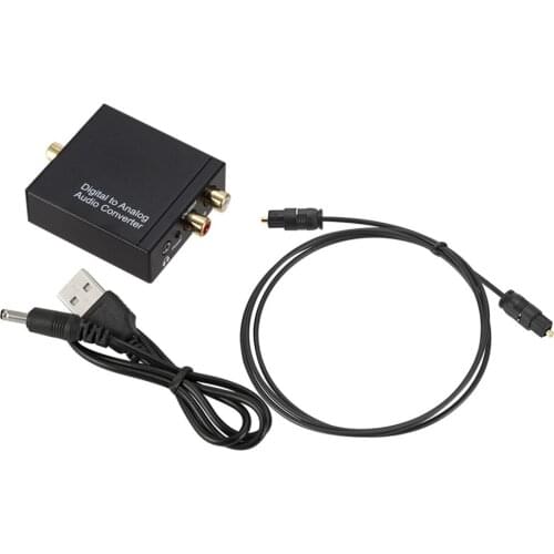 3.5MM RCA L/R Output SPDIF Stereo Digital Audio USB DAC Amplifier Adapter Optical Digital Fiber To Analog Converter