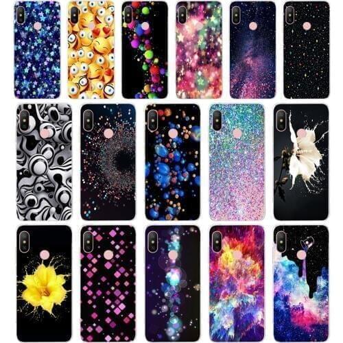 64 Shiny graffiti gift Soft Silicone Tpu Cover phone Case for Xiaomi Redmi 6 8 8a Note 8 Pro 8t case
