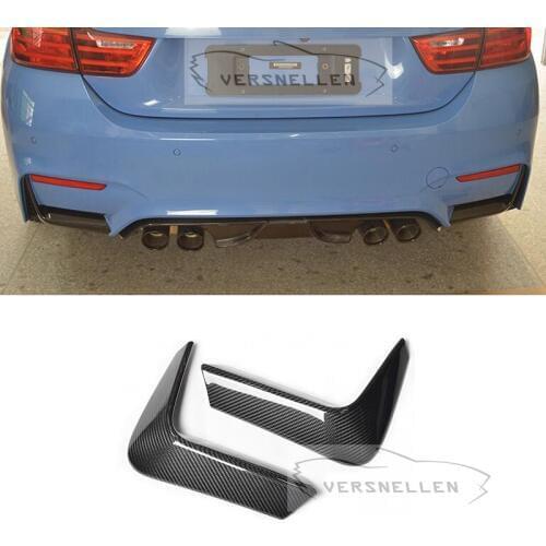 Car Styling Dry Carbon Fiber M performance Back Canards Back Splitters For BMW F80 M3 F82 M4 2014 2015 2016 2017