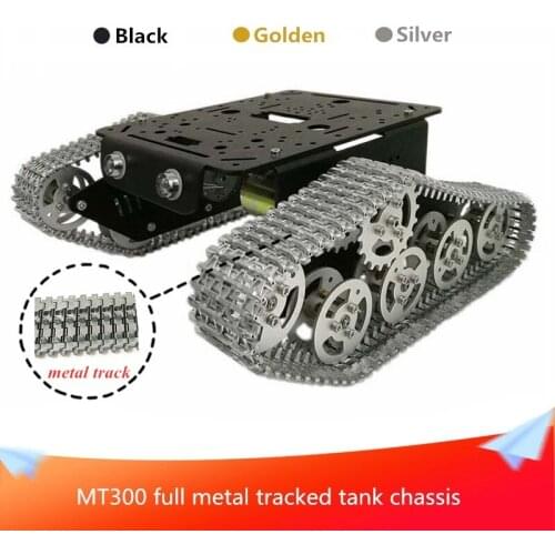 MT300 Full Metal Tracked Tank Chassis with All Metal High Hardness Wear-resistant Track DIY for Intelligent Maker Learning