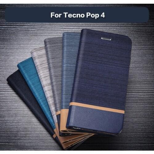 PU Leather Wallet Case For Tecno Pop 4 Business Phone Case For Tecno Pop 4 Book Case Soft Silicone Back Cover