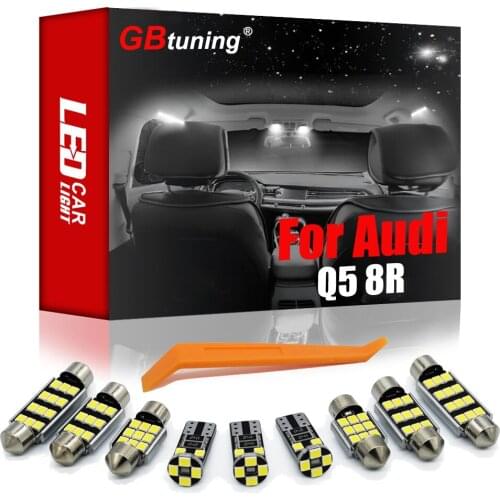 GBtuning Error Free LED 16PCS For Audi Q5 8R 2008 2009 2010 2014 2015 2016 2017 2018 2019 Vehicle Interior Light Kit Accessories