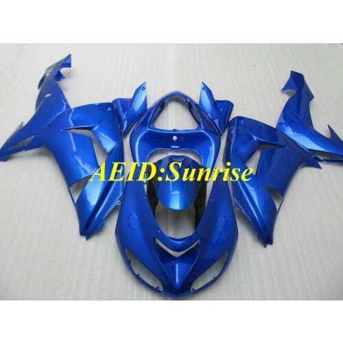 Motorcycle Fairing kit for KAWASAKI Ninja ZX10R 06 07 ZX 10R 2006 2007 zx 10r ABS Complete blue Fairings set+gifts KF22