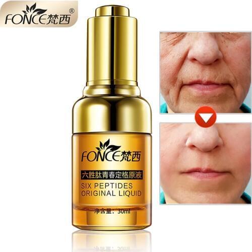 Korean Anti Wrinkle Remover Facial Serum Plant Anti Aging Lifting firming face 25-55 age Six Peptides Essence 30ml