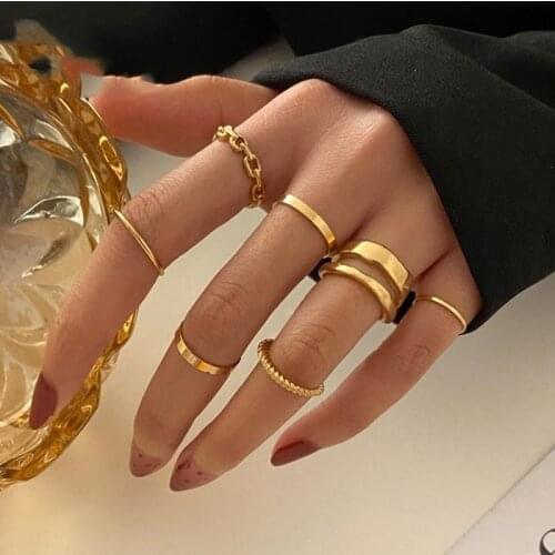 Trendy Butterfly Rings Set Women Men 2021 Fashion Lover Couple Rings Friendship Engagement Wedding Open Rings Jewelry