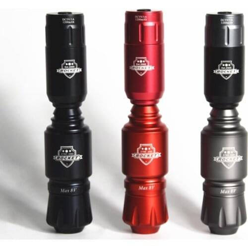 Mini Rocket Tattoo Machine Set Japan Motor Wireless Tattoo Power Supply RCA Interface Rotary Tattoo Pen Kit