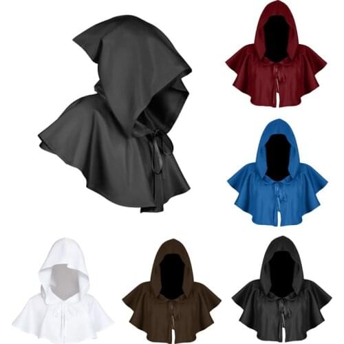 Halloween Cosplay Cloak Cape Hooded Medieval Costume Witch Wicca Vampire Halloween Costume Dress Unisex Cosplay Costumes