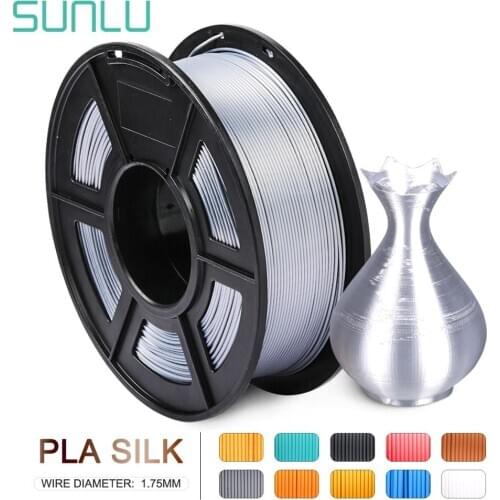 SUNLU 3D Printer Filament Silk Texture Feeling Gold 1kg Silky Rich Luster PLA Copper Silver SPLA filament 3d Printing Materials