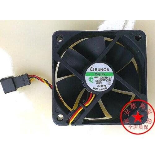 Original SUNON DC 12V 1.0W 6CM 6015 60*60*15mm GM1206PHV2-A 3-line Mute Cooling Fan