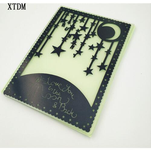 Easter plastic crescent template craft card making paper card album wedding decoration scrapbooking Embossing folders