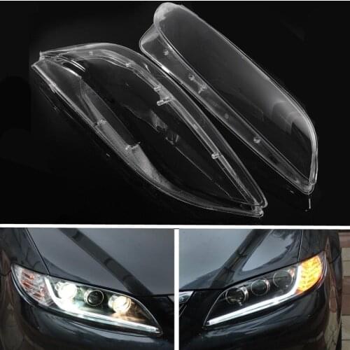 Clear Right/Left Headlight Lenses Cover Headlamp Lense Shell Cover Lamp Assembly For Mazda 6 2003- 2008