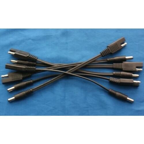 Retail 1pc 5521 Plug To SAE Solar Car Battery Panel Charger Cable 18AWG Cable 20cm