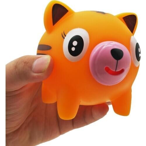 Small size Tongue Voice Squeeze Decompression Novelty Vent Vocal Toys Rabbit Pig Tiger Puppy Squishy Anti-Stress Dolls