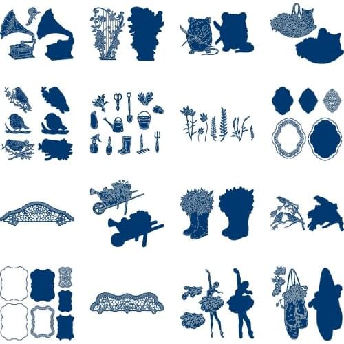 Dance Music Greeting Card Background Pattern Metal Cutting Die Stamps Scrapbooking DIY Decoration Craft Embossing Make Albums