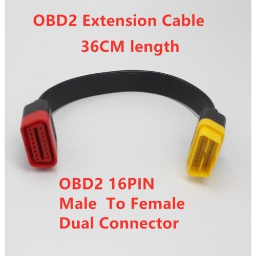 Acheheng OBD2 Extension Cable 16PIN Dual Connector Male to Female cable For Launch X431/Easydiag/elm327/more Diagnostic Scanner