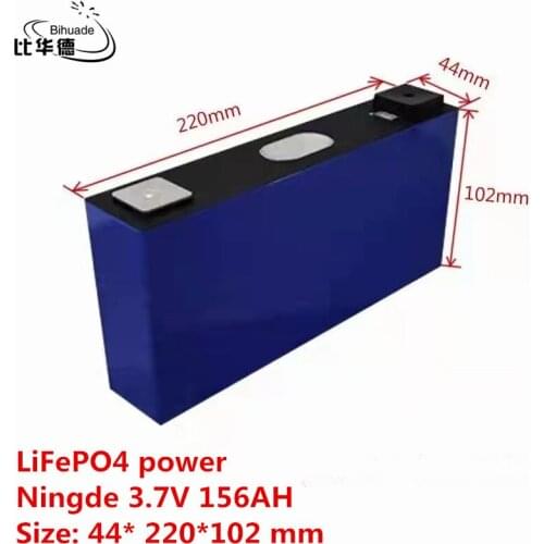 LiFePO4 power 156AH 3.7V 44*220*102mm equipped with outdoor suitable for electric forklift, RV energy storage, on-board powe