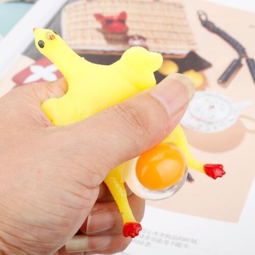 Yellow Chicken Pendant Keychain Kids Toys Doll Chicken Egg Keyring Porte Clef