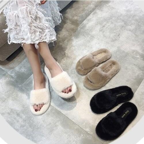 Woman Slippers Slippers Women Fur Slippers Furry Slides and Purse Set Women Sandals Klapki Damskie Luxury Shoes Women