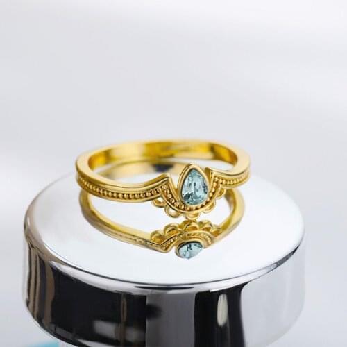 Crown Rings for Women Stainless Steel Cubic Zirconia Couple Ring Vintage Crystal Aesthetic Jewelry Wedding Birthday Gift anillos