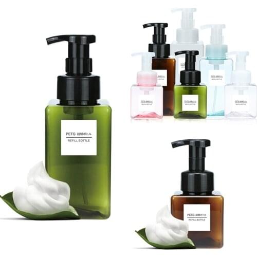 1PC 250/450/650ml Empty Foaming Soap Dispenser Bathroom Shower Gel Shampoo Lotion Cleanser Foamer Pump Refillable Bottle