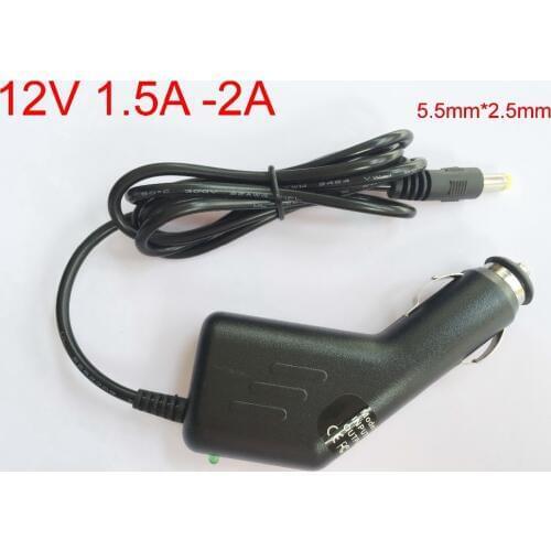 1PCS high quality 12V 1.5A -2A car charger supply Power adapter Cigarette Lighter DC 5.5mm x 2.5mm