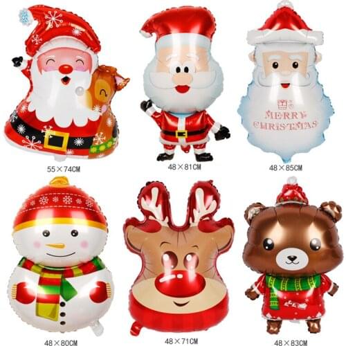 1pc Christmas Foil Balloon Christmas Party Decoration Supplies Balloon Christmas Gigures New Year Decor Toys